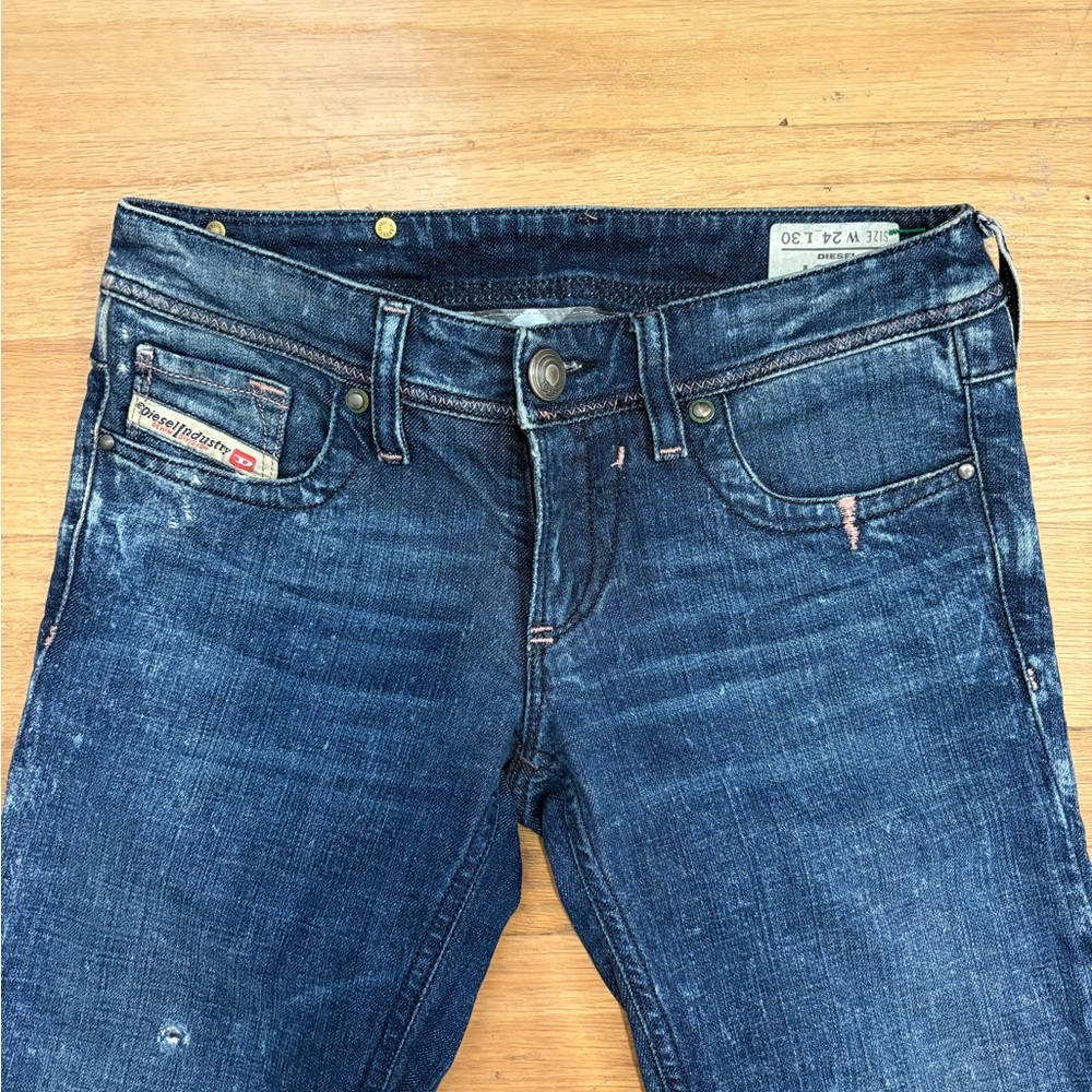 Diesel Slim Straight Jeans in Dark Blue Wash - Picture 2 of 5